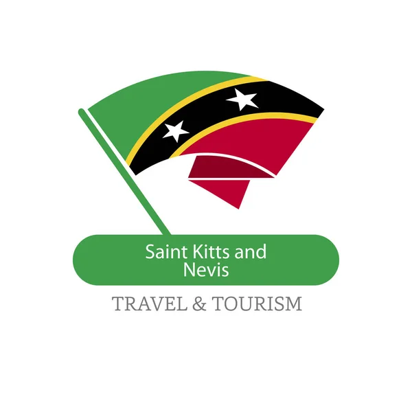 Saint Kitts und nevis flag logo — Stockvektor