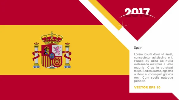İspanya ulusal bayrak logosu — Stok Vektör