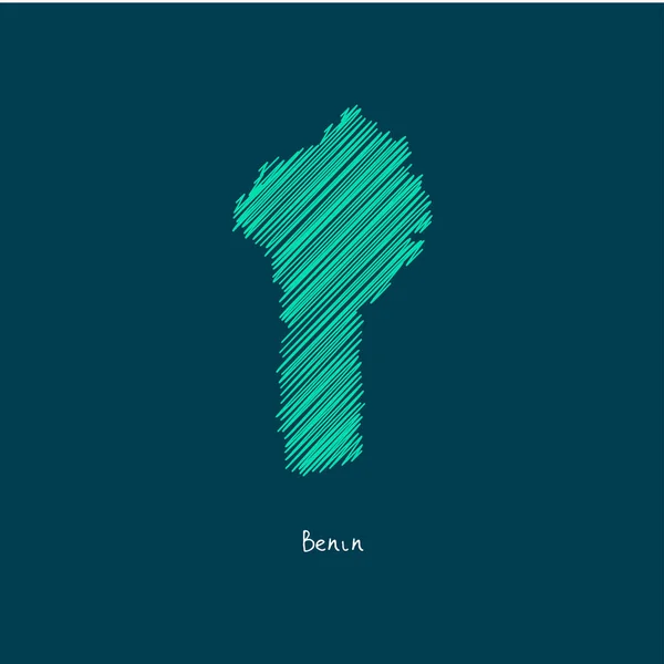 Ilustracja mapa świata, Benin — Wektor stockowy