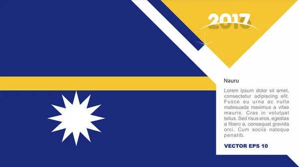 Logo du drapeau national Nauru — Image vectorielle