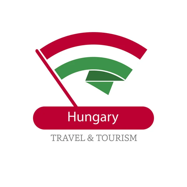 Hungary national flag logo — Stock Vector