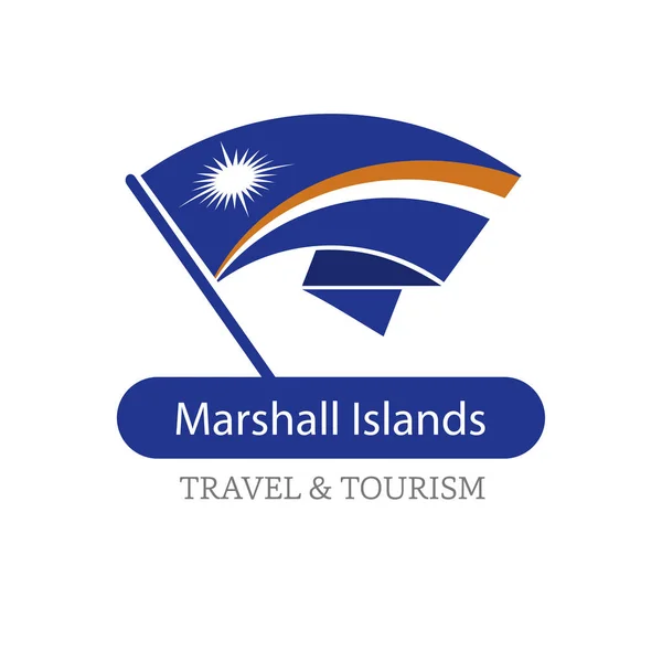 Logotipo de la bandera nacional de las islas marshall — Vector de stock