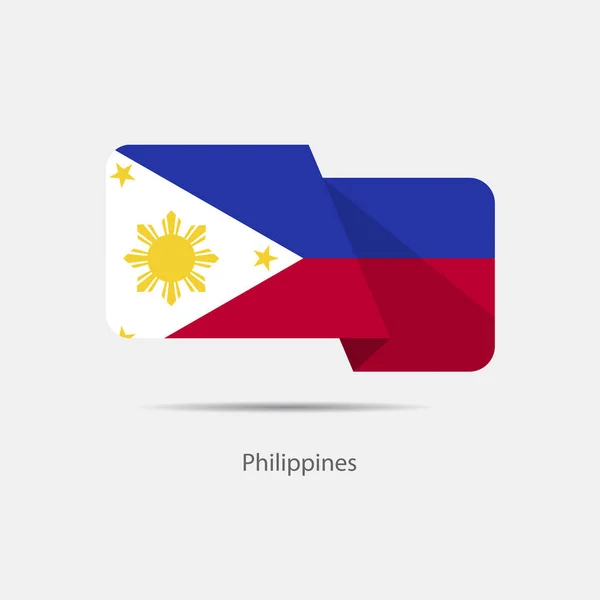Phillipines logotipo de la bandera nacional — Vector de stock
