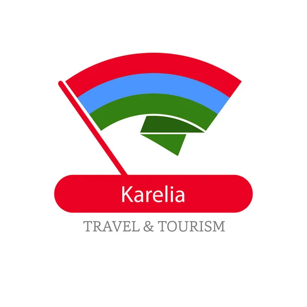 Karelia national flag logo — Stock Vector