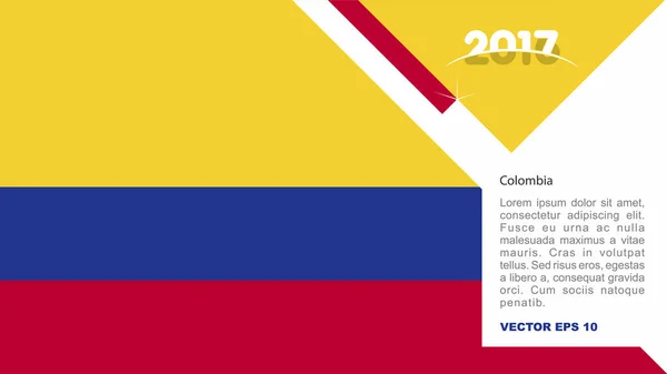 Colombia flagga logo — Stock vektor