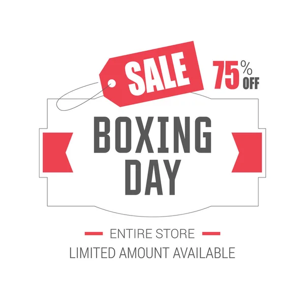 Banner de venta día de boxeo — Vector de stock