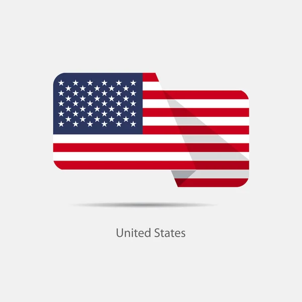 Spojené státy americké vlajky logo — Stockový vektor