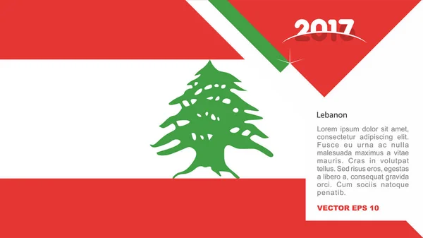 레바논 국기 로고 — 스톡 벡터