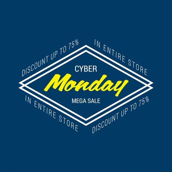 Banner de ciber lunes venta — Archivo Imágenes Vectoriales