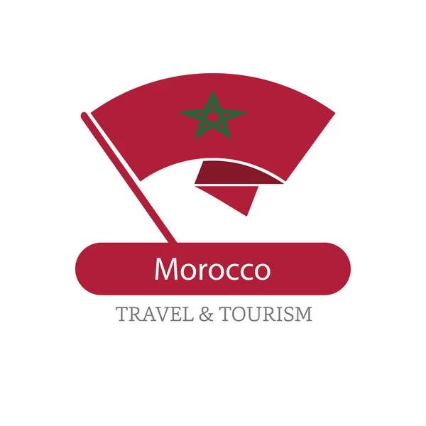 Logo du drapeau national du Maroc — Image vectorielle