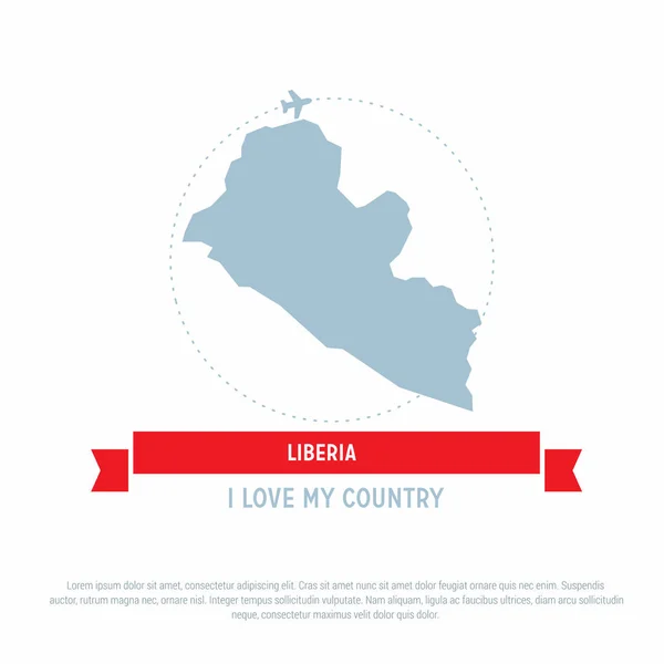 Liberia mapa icono — Archivo Imágenes Vectoriales