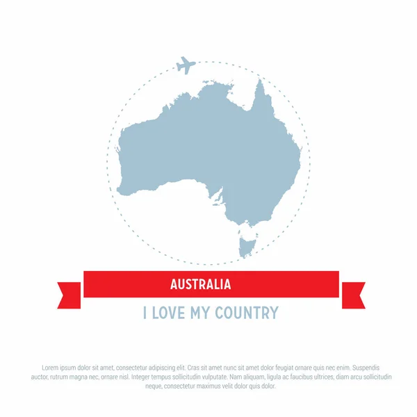 Australia mapa icono — Vector de stock