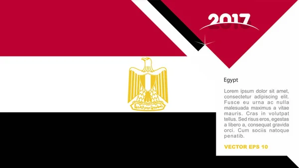 Egypte nationale vlag logo — Stockvector