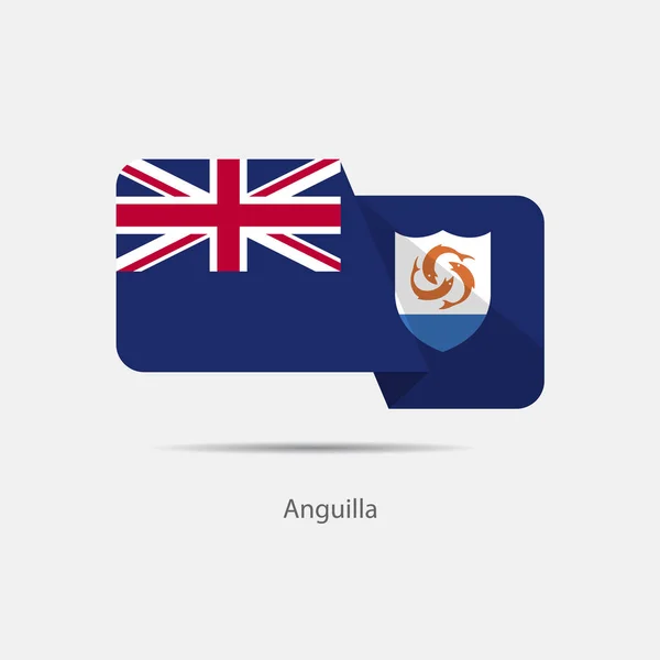 Logo Bandera Nacional de Anguila — Vector de stock