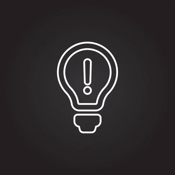 Ikonen för glödlampa tecken — Stock vektor