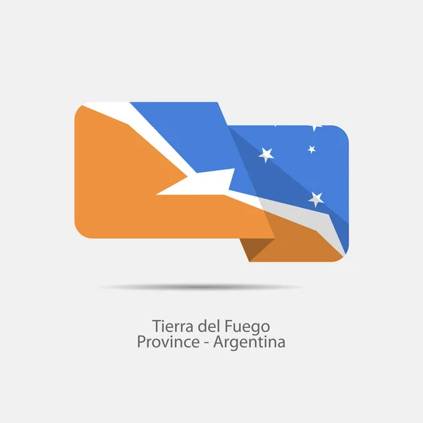 Tierra del Fuego province Argentina flag — Wektor stockowy