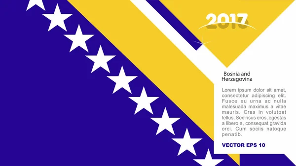 Logo du drapeau national de Bosnie-Herzégovine — Image vectorielle