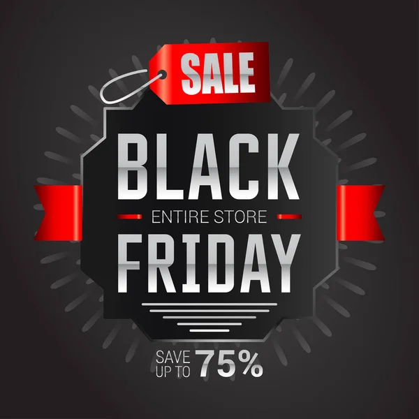 Vlag van black friday koop — Stockvector