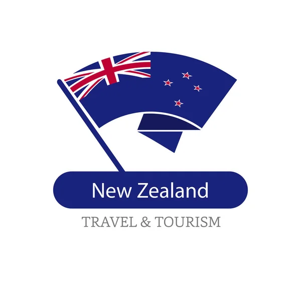New Zealand national flag logo — Stock Vector