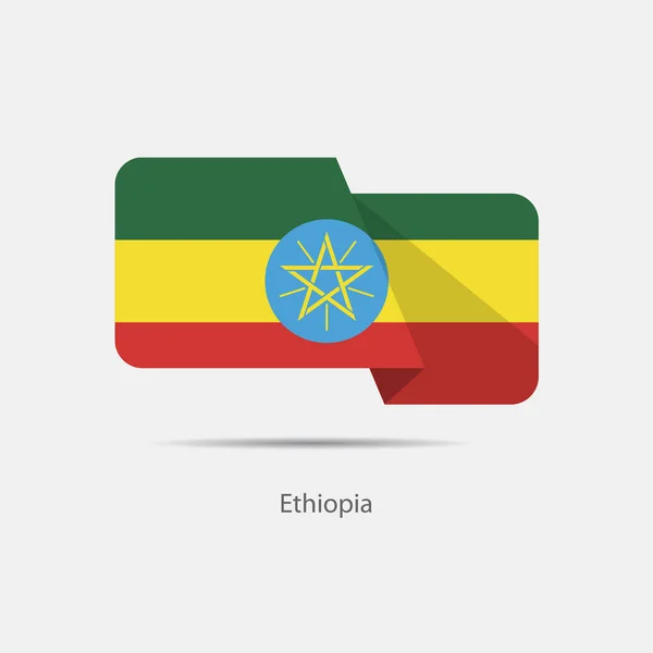 Etiopía logotipo de la bandera nacional — Archivo Imágenes Vectoriales