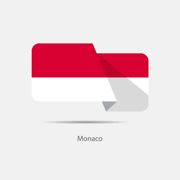 Logo bandiera nazionale monaco — Vettoriale Stock