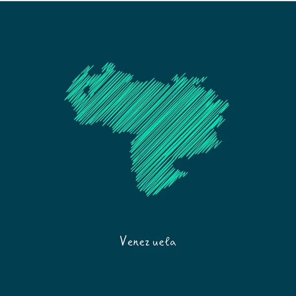 Ilustração do mapa do mundo, Venezuela — Vetor de Stock
