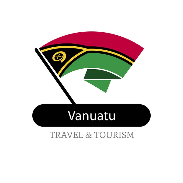 Logo du drapeau national Vanuatu — Image vectorielle