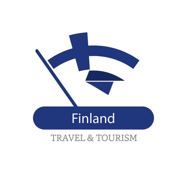 Finlandia bandera nacional logo — Vector de stock