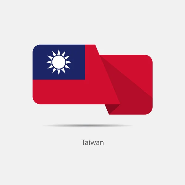 Logotipo da bandeira nacional de Taiwan — Vetor de Stock