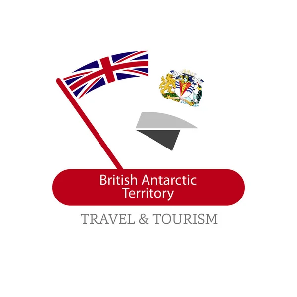 Logo British antarctic Territory flag — Vector de stock