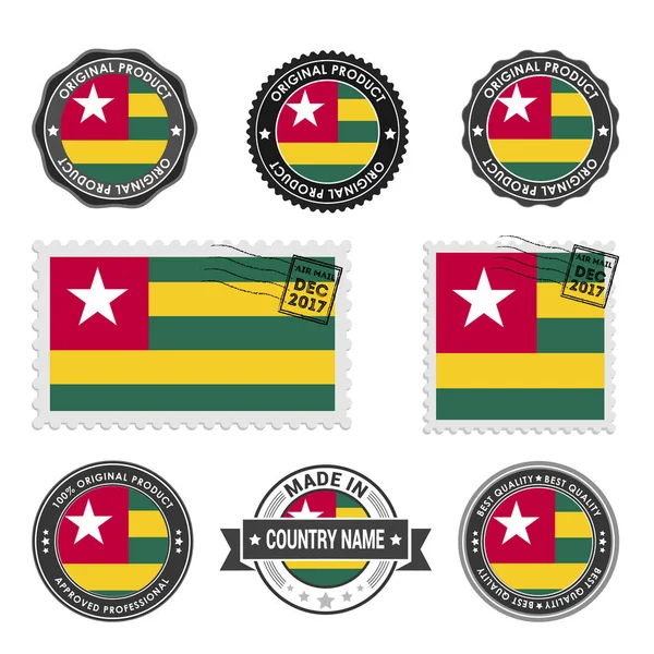 Набір кольорових марок Togo — стоковий вектор