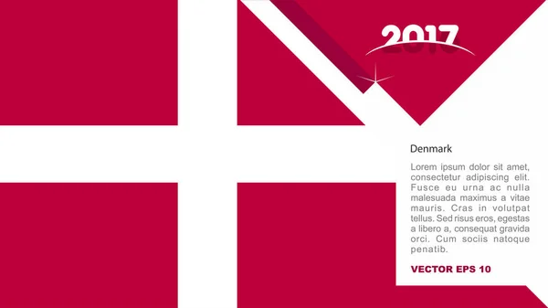 Logotipo da bandeira nacional da Dinamarca —  Vetores de Stock