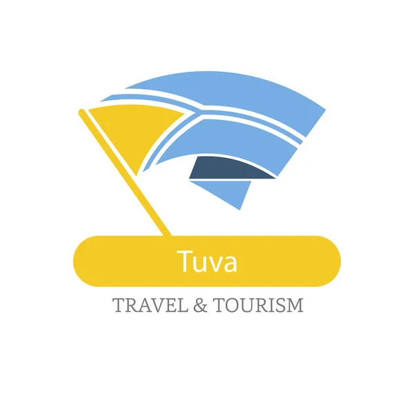 Logotipo da bandeira nacional do Tuva —  Vetores de Stock