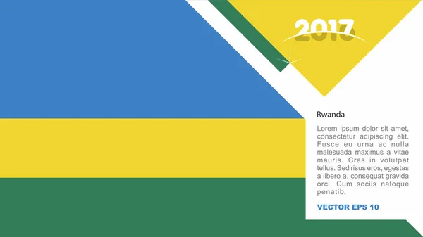 Logo du drapeau national du Rwanda — Image vectorielle