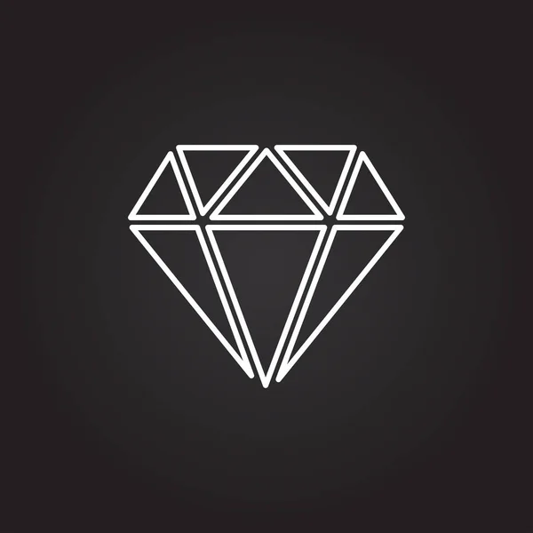 Ikona klejnotu diamentowego — Wektor stockowy