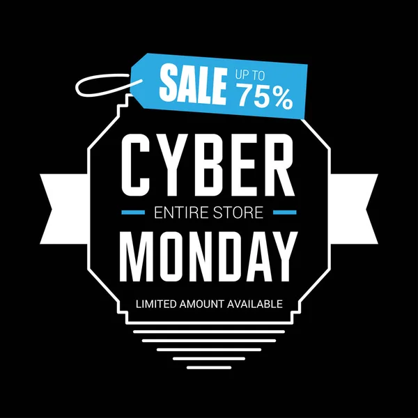Banner de venda de segunda-feira cibernética —  Vetores de Stock