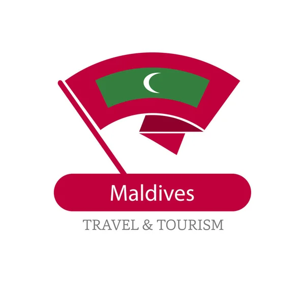 Maldivas logotipo da bandeira nacional —  Vetores de Stock