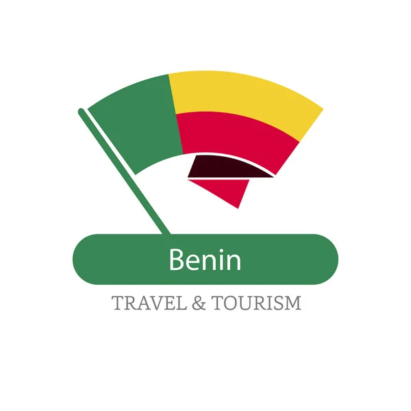 Benin státní vlajka logo — Stockový vektor