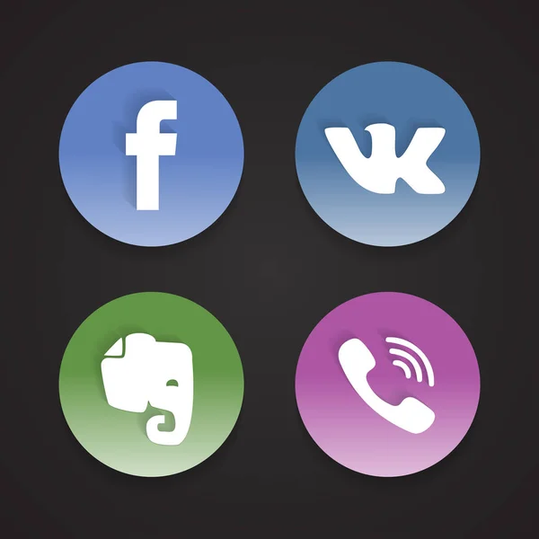 Conjunto de iconos web sociales — Vector de stock