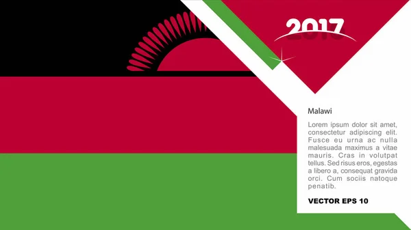 Malawi flagi narodowej logo — Wektor stockowy