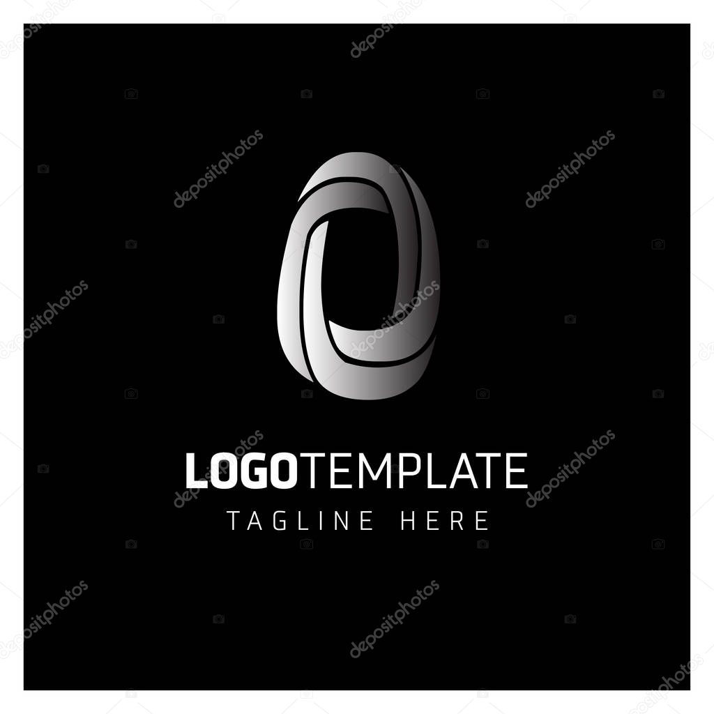 Business Logo Design with Letter O, Vector illustration