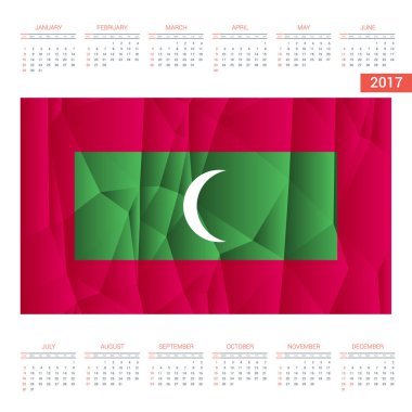 Maldivies bayrağıyla bağlantılı olarak 2017 takvim