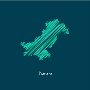 Dünya harita illüstrasyon, Pakistan