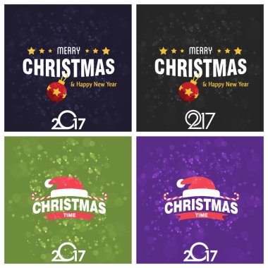 2017 mutlu yeni yıl kartları ayarla