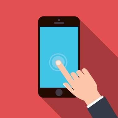 Dokunmatik ekran smartphone işareti simgesi