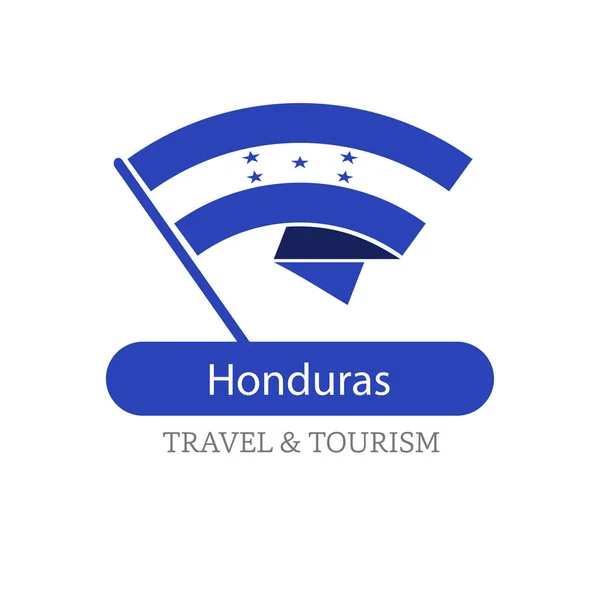 Honduras flagga logo — Stock vektor