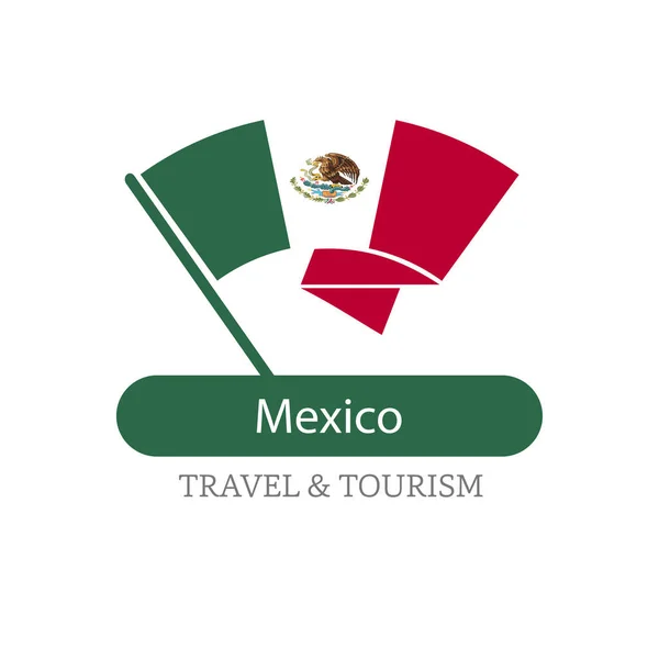 Logo drapeau national mexicain — Image vectorielle