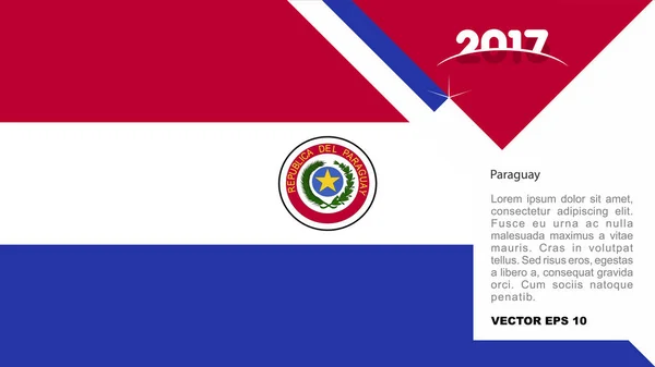 巴拉圭国旗徽标 — 图库矢量图片