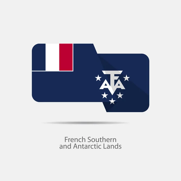 French Southern and Antarctic Lands flag — Stock Vector
