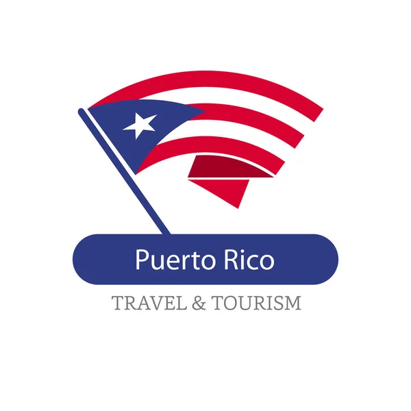 Logo Bandera Nacional de Puerto Rico — Archivo Imágenes Vectoriales